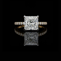 3.00 CT Modern Princess Cut Moissanite Diamond Ring for Wedding or Anniversary Gift