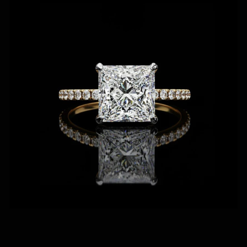 3.00 CT Modern Princess Cut Moissanite Diamond Ring for Wedding or Anniversary Gift