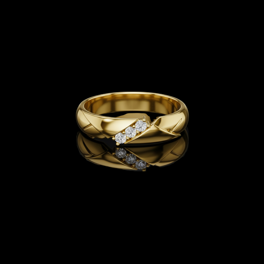 0.075 TCW Eternal Harmony Lab Grown Diamond Ring with Triple Brilliance Design