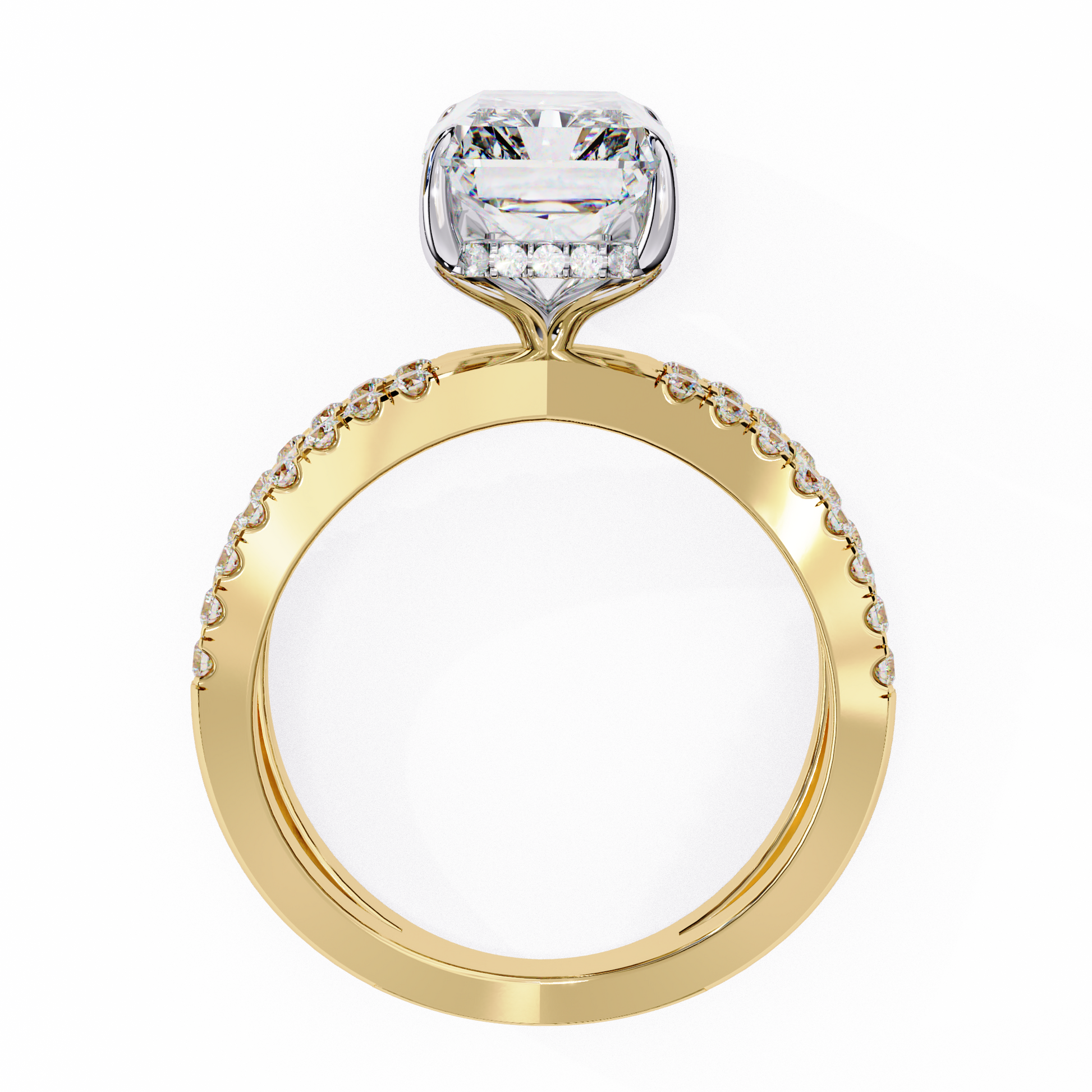 Gold ring with a diamond