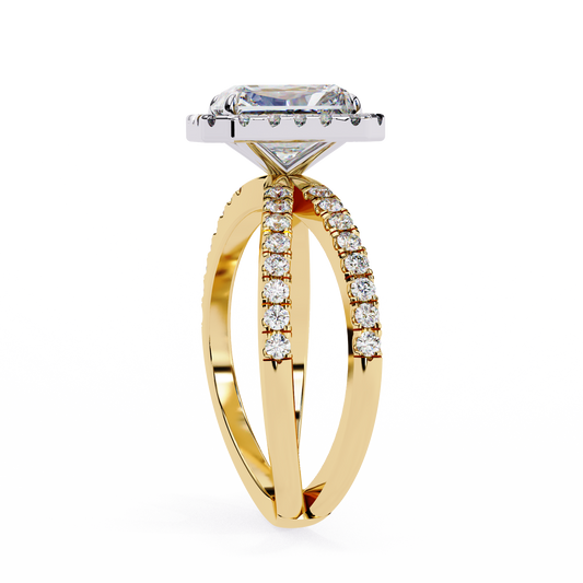 1.67 CT Beauty Of Emerald Cut Lab Grown Diamond Ring with Step Setting For Kind Hours