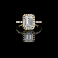 2.00 CT Affordable Emerald Cut Moissanite Diamond Solitaire Ring for Vintage Elegance