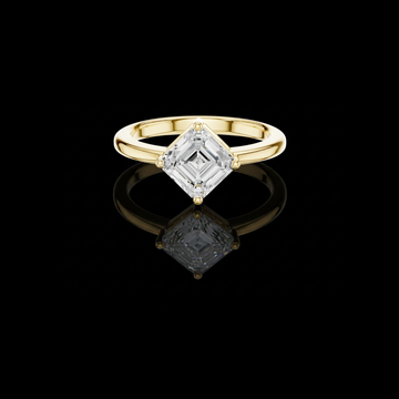 2.50 TCW Elegant Solitaire Ring Featuring a Asscher Square Lab Grown Diamond in a Four Prong Setting