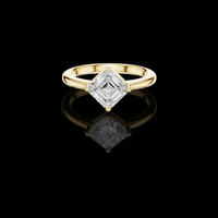 2.50 TCW Elegant Solitaire Ring Featuring a Asscher Square Moissanite Diamond in a Four Prong Setting