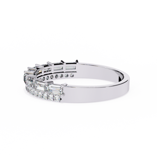 Baguette & Round Cut Lab Diamond Eternity Band - view 4