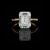 3.00 TCW Emerald Cut Lab Grown Diamond Solitaire Ring Modern Radiant Engagement Piece by Ivevar Luxury