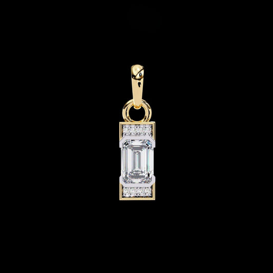 1.02 CT Timeless Geometry Emerald Cut Lab Grown Diamond Pendant for Personalized & Meaningful Gift