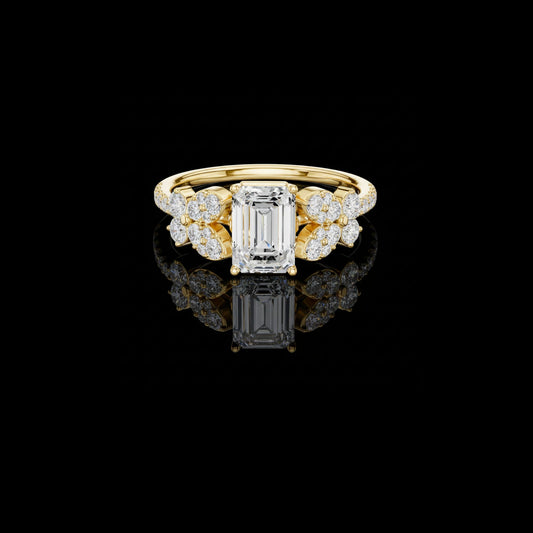 1.00 CT Charming Moissanite Emerald Cut Ring For Anniversary Ceremony
