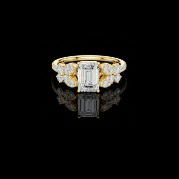 2.00 CT Charming Moissanite Emerald Cut Ring For Anniversary Ceremony
