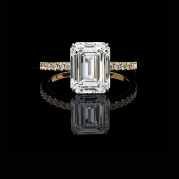 3.00 CT Sustainable Moissanite Emerald Cut Diamond Ring Sparkling Cocktail Jewelry Gift for Her