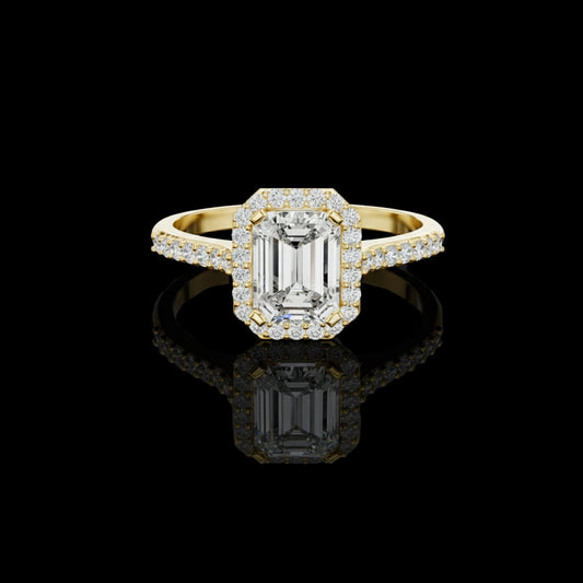 0.85 CT Fantastic Moissanite Emerald Cut Diamond Ring For Good Time