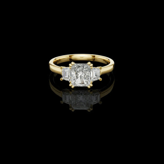 1.00 CT Bold Beauty Moissanite Radiant Cut Diamond Ring For Romantic Day