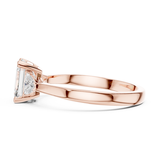 1.00 CT Iconic Moissanite Emerald Cut Diamond Ring For Happy Time