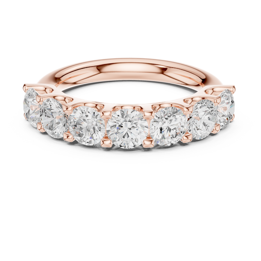 2.17 TCW Captivating Half-Eternity Moissanite Diamond Ring For Bridal Collection