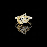 0.80 TCW Perfect Lab Grown Round Cut Swirl Diamond Ring with Pavé Band For Her