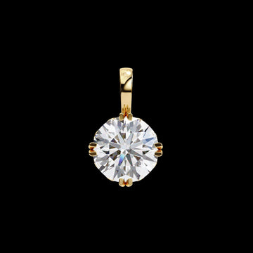 1.84 TCW Stunning Round Cut Moissnaite Diamond Elegant Pendant that Every Woman Should Own