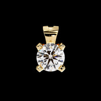 2.18 TCW Sleek & Sophisticated Minimalist Round Cut Lab Grown Diamond Pendant for Women