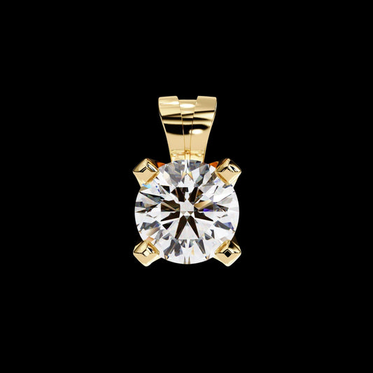 2.18 TCW Sleek & Sophisticated Minimalist Round Cut Lab Grown Diamond Pendant for Women