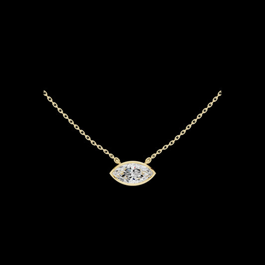 2.50 TCW Beautiful Moissanite Marquise Cut Evil Eye Diamond Pendant For Lovely Girl