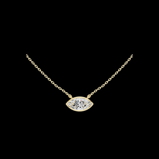 2.50 TCW Beautiful Lab Grown Marquise Cut Evil Eye Diamond Pendant For Lovely Girl