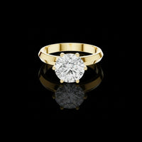 2.50 TCW Classic Six Prong Brilliant Round Solitaire Lab Diamond Ring For Occasion