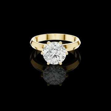 2.50 TCW Classic Six Prong Brilliant Round Solitaire Lab Diamond Ring For Occasion