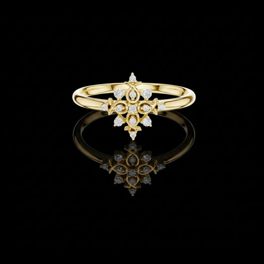 0.052 TCW Infinity Lab Grown Round Cut Diamond Ring For Crown Ring