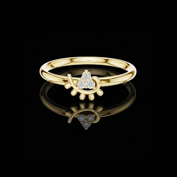 0.10 TCW Delicate Eyelash Ring with Cluster Lab Grown Diamonds Minimalist Sparkle Band for Women