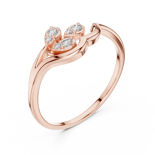 Teardrop Inspire Moissanite Bypass Ring - view 3