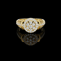 3.00 TCW Stunning Featuring a Brilliant Double Halo Lab Grown Diamond Cluster With a Multi Band