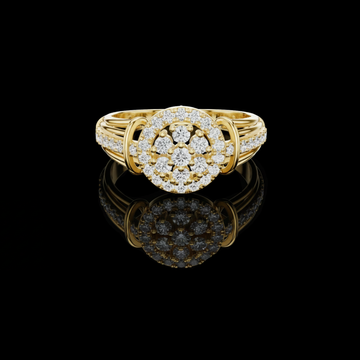3.00 TCW Stunning Featuring a Brilliant Double Halo Lab Grown Diamond Cluster With a Multi Band