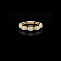 1.70 TCW Designer Style Marquise Cut Lab Grown Diamond Wedding Band in Solid Gold For Girl