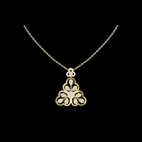 0.86 TCW Classic Round Moissanite Diamond Floral Openwork Flower Pendant Luxurious Gift for Her