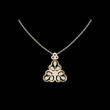 0.86 TCW Classic Round Moissanite Diamond Floral Openwork Flower Pendant Luxurious Gift for Her