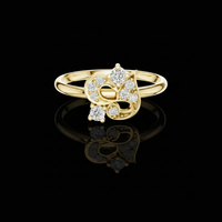 0.30 TCW Petal Cluster Lab Grown Diamond Ring Floral Inspired Designer Diamond Jewelry for Women