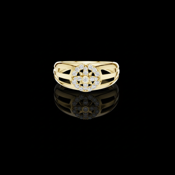 0.50 TCW Dazzling Round Cut Lab Grown Diamond Floral Cluster Ring with Open Split Shank Fine Jewelry