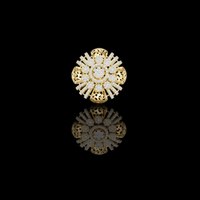 2.50 TCW Statement Ring Featuring an Elaborate Floral Moissanite Diamond Design with Radiant Sparkle