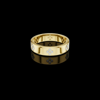 0.24 TCW Luxurious Round Lab Grown Diamond Band with Floral Cluster Accents Classic Fine Jewelry Ring