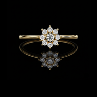 1.00 TCW Stunning Floral Round Lab Grown Diamond Ring A Timeless Bloom of Sparkle and Sophistication