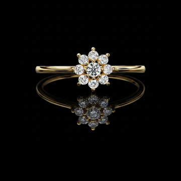 1.00 TCW Stunning Floral Round Moissanite Diamond Ring A Timeless Bloom of Sparkle and Sophistication