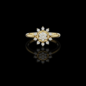 1.00 TCW Exquisite Sunburst Inspired Floral Moissanite Diamond Ring in Luxurious