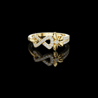 0.40 TCW Eternal Infinity Blossom Lab Grown Diamond Ring in Luminous Floral Elegance