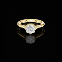 1.50 TCW Beautiful Floral Crown Round Brilliant Cut Lab Grown Diamond Solitaire Engagement Ring For Her