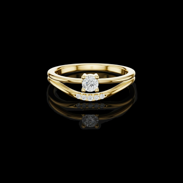 0.50 CT Eternal Flow Lab Grown Diamond Ring Refined Symphony of Graceful and Brilliant Light
