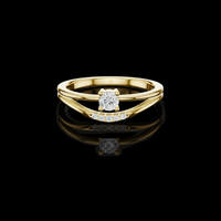 0.5 CT Eternal Flow Moissanite Diamond Ring Refined Symphony of Graceful and Brilliant Light
