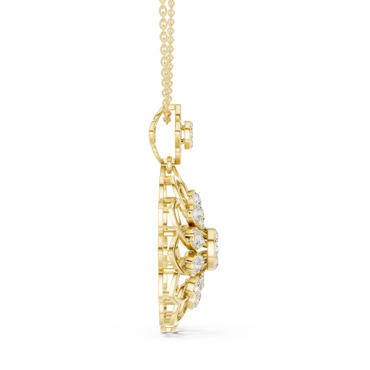 Floret Pattern Layering Pendant - view 4