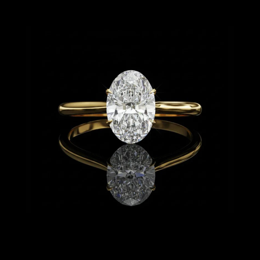 2.00 TCW Wedding Ring with Moissanite Oval Cut Diamond Elegant & Matching Sets