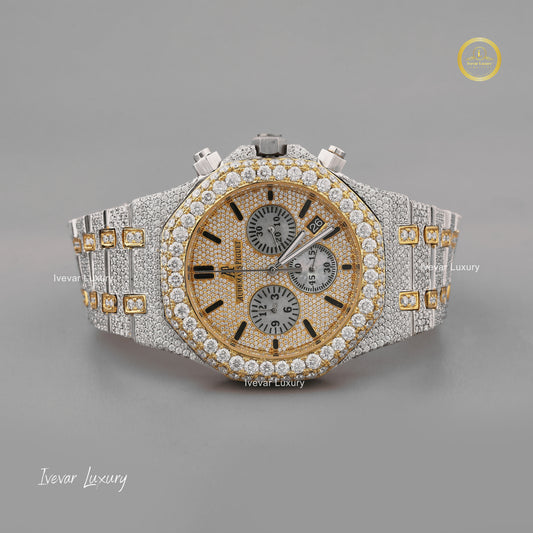 Luxury Full Iced Out Moissanite Diamond Watch for Men by Ivevar