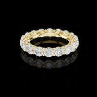 4.50 TCW Elegant Gold Round Cut Moissanite Diamond Eternity Band For Perfect Match