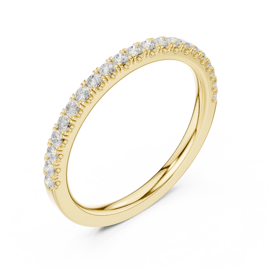 0.25 TCW Dazzling Moissanite Diamond Eternity Pave Stacking Band Minimalist Jewelry For Her